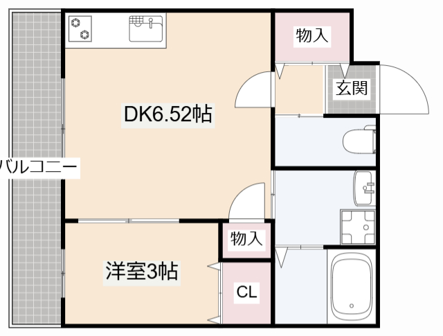 高槻市京口町のアパートの間取り