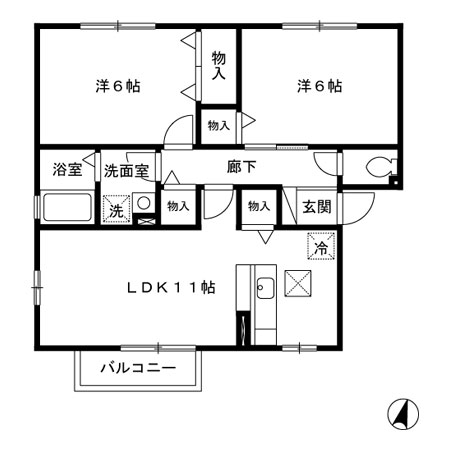 ボナールさつき野の間取り