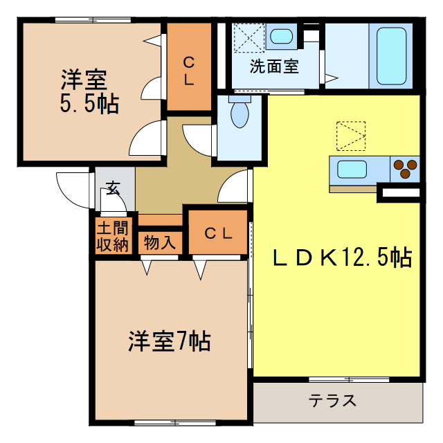 シャーメゾン　グリーンハイツの間取り