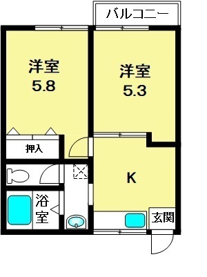 河西マンションの間取り