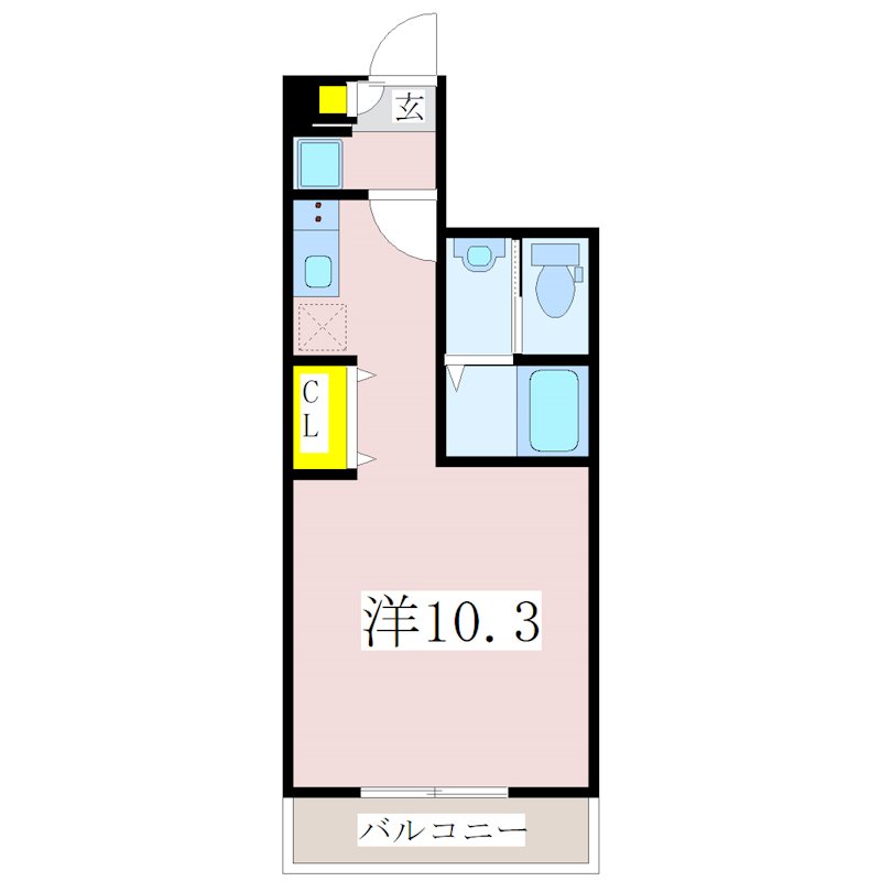 鹿児島市荒田のマンションの間取り