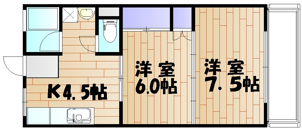 岡山市南区築港栄町のマンションの間取り