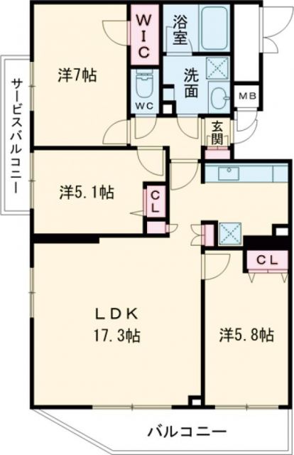 LIME RESIDENCE HIKIFUNEの間取り