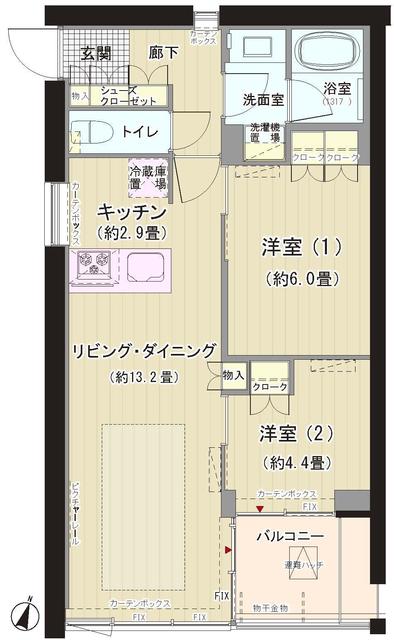 ガーデニエール砧　ＷＥＳＴの間取り