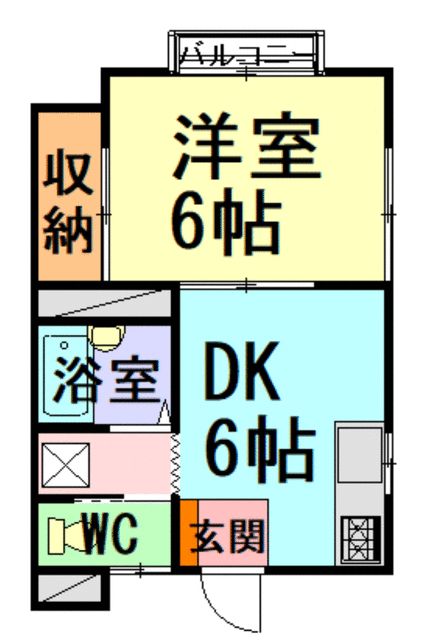 練馬区旭丘のアパートの間取り