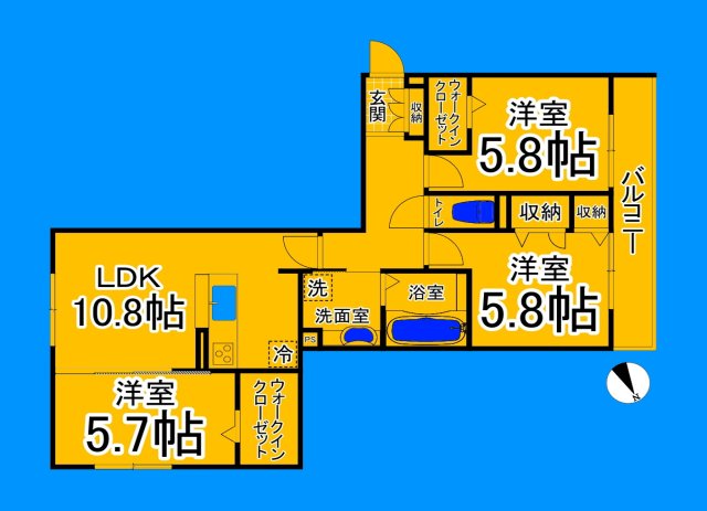 堺市堺区綾之町東のアパートの間取り