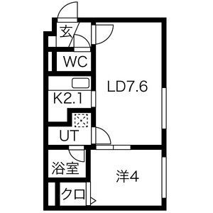 HOPE月寒中央 Aの間取り