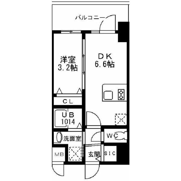 大阪市住之江区安立のマンションの間取り