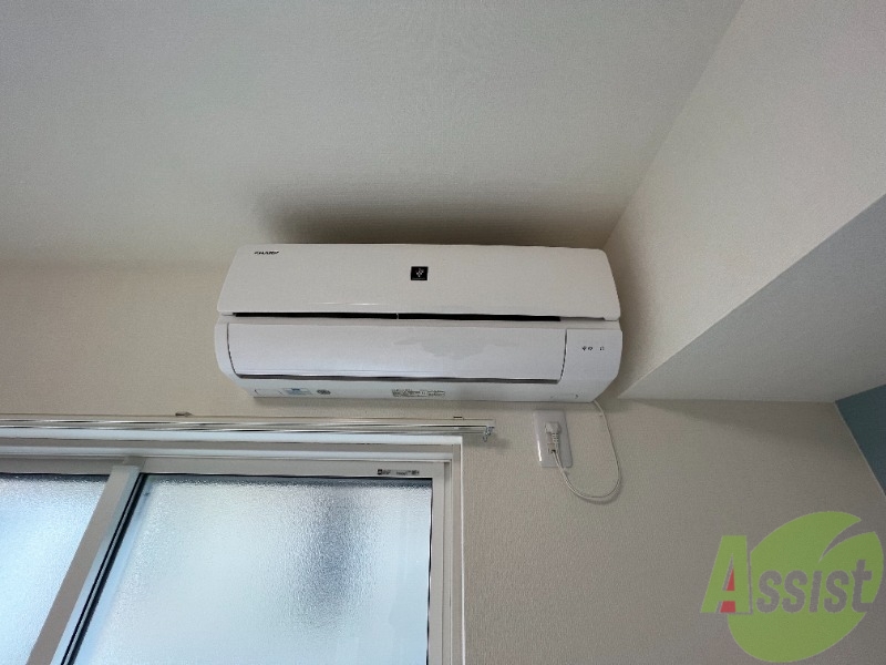 その他設備　ピカピカのエアコンが付いていました。寒暖対策ばっちり。