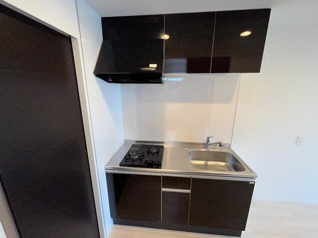 キッチン　2口ガスコンロのシステムキッチン完備♪