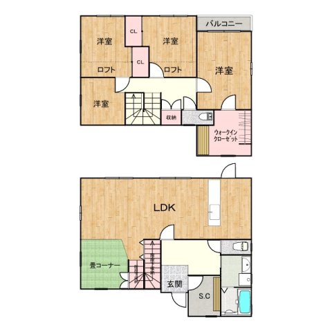 引野町北5丁目貸家の間取り写真