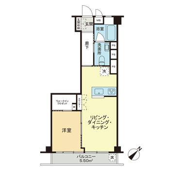 マンションヴィップ中野坂上の間取り写真
