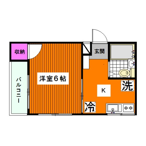 【品川区上大崎のマンションの間取り】