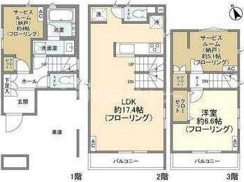 東京都江戸川区船堀２（一戸建）の賃貸物件の間取り