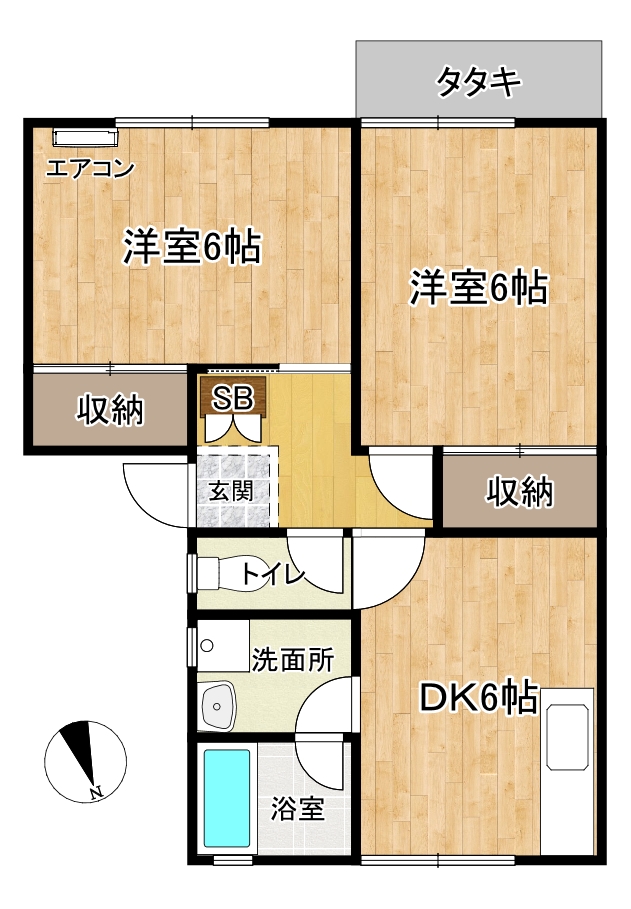 笹山ハイツの間取り