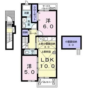 名古屋市守山区菱池町のアパートの間取り