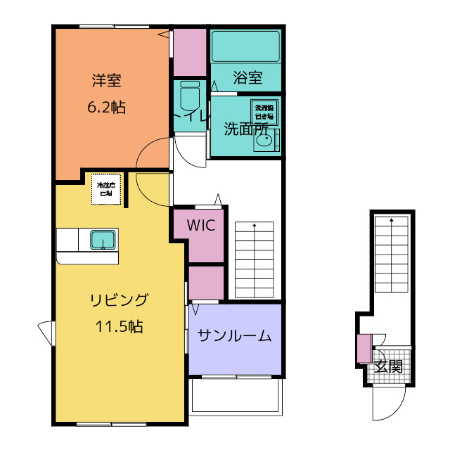 Ｇ－ＧＡＴＥ　βの間取り