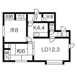北海道札幌市北区北三十三条西１０（アパート）の賃貸物件の間取り