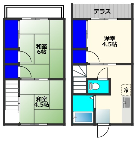 【浦安市堀江のアパートの間取り】