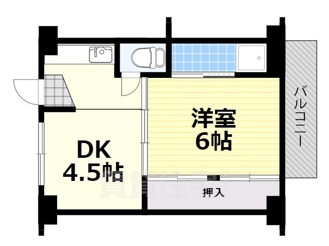 堺市西区草部のマンションの間取り