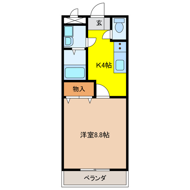 大垣市平町のアパートの間取り