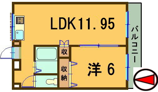 エディフィス梅堀B棟の間取り