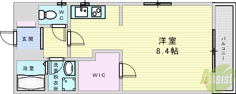 豊中市上新田のマンションの間取り