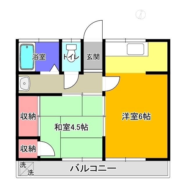 マンションミカサ２号棟の間取り