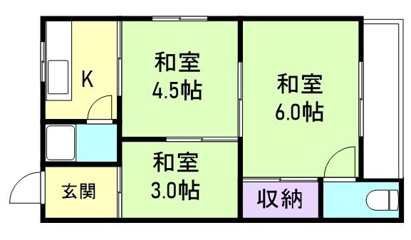 和歌山市湊のマンションの間取り