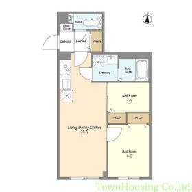 【世田谷区三軒茶屋のマンションの間取り】