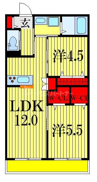 船橋市本中山のマンションの間取り