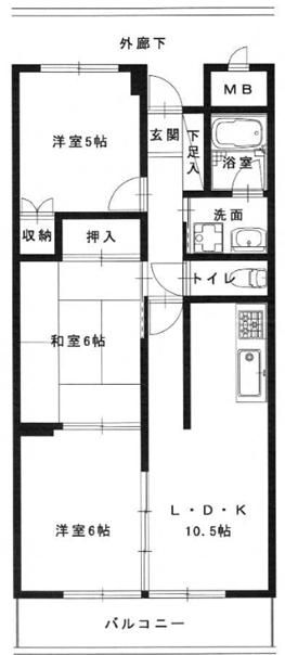 イーストコートＳＫの間取り