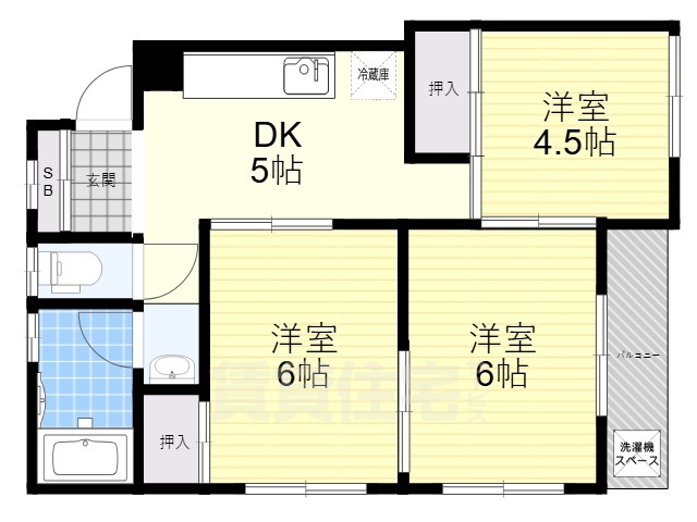 三倉六甲台ライフの間取り