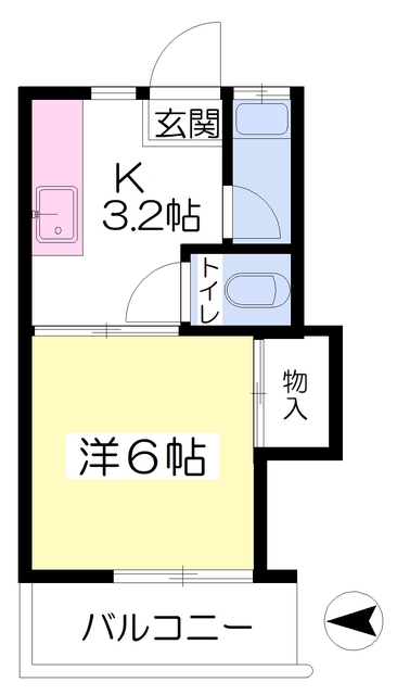 松山市生石町のアパートの間取り