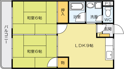 ハイツ京霧ヶ丘の間取り