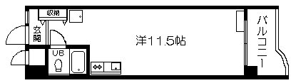 第６鶴丸ハイツ中央の間取り