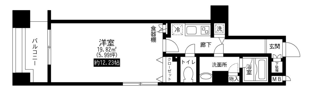 レジディア上野池之端の間取り