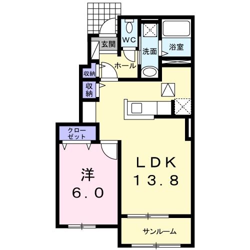 伊賀市三田のアパートの間取り