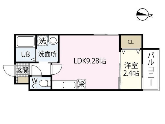 【広島市中区江波二本松のアパートの間取り】