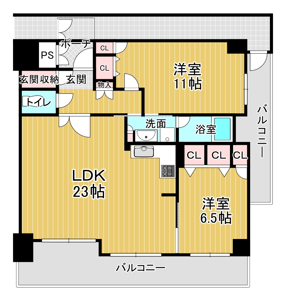 フェニックス日本橋高津の間取り