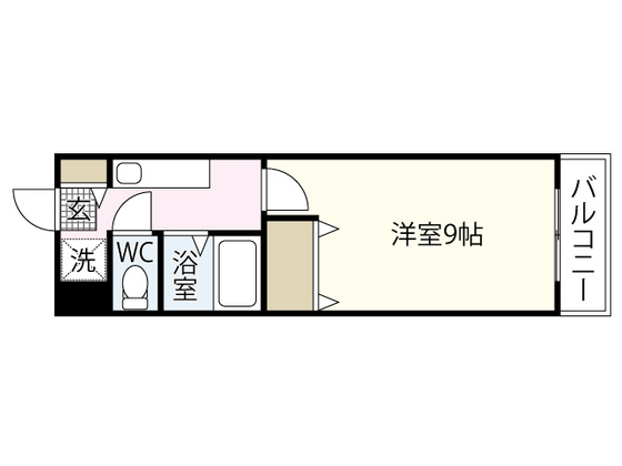 広島市中区西白島町のマンションの間取り