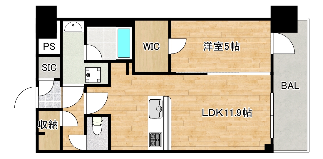 リッツ新大阪プレミアムの間取り