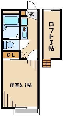 清瀬市竹丘のアパートの間取り