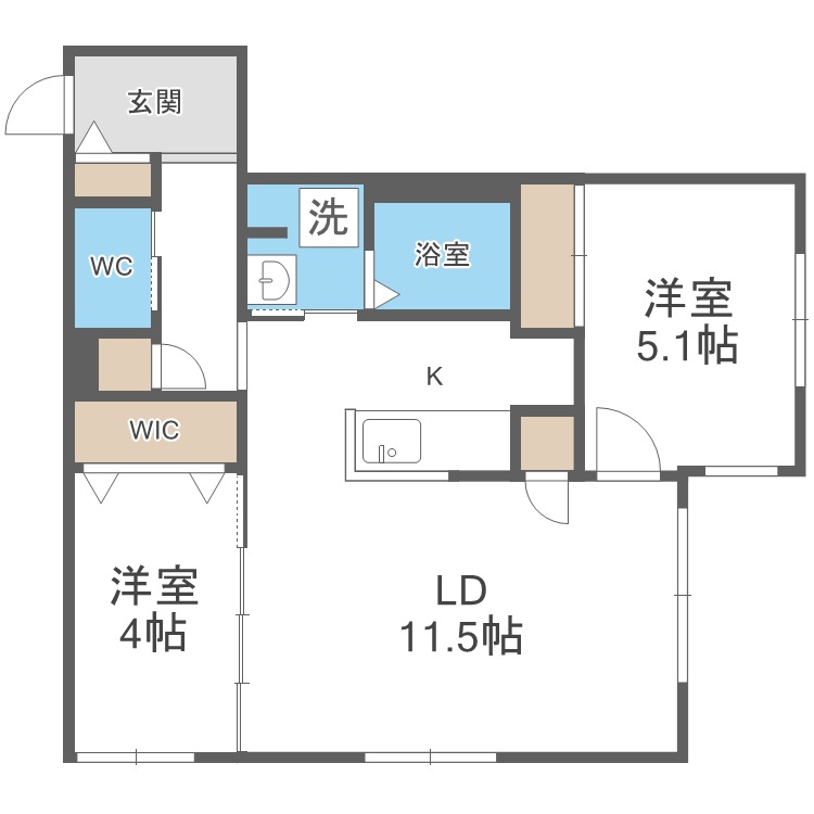 【ＲＥＳＩＤＥＮＣＥ　ＳＨＩＮＭＥＩ　麻生の間取り】