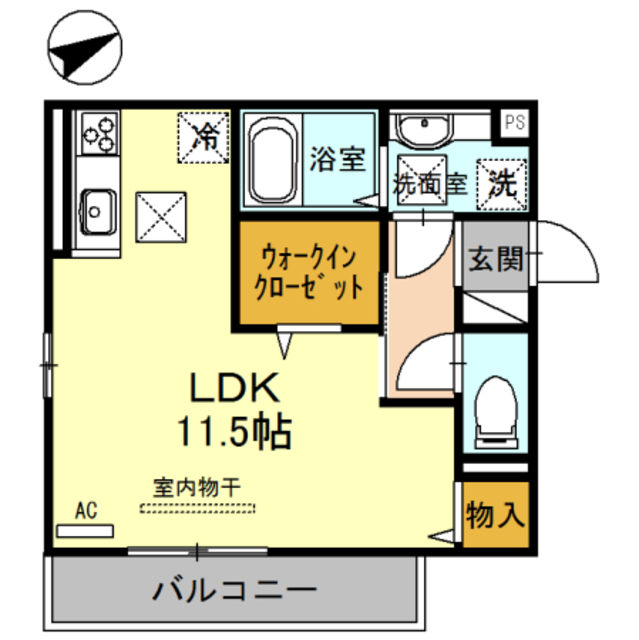 和歌山市出島のアパートの間取り