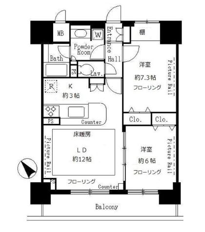 サンクレール荒川ブランガーデンの間取り