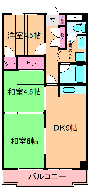 グランドール仲町の間取り