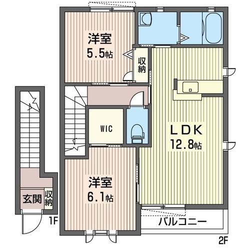 ベルメゾン　B棟の間取り