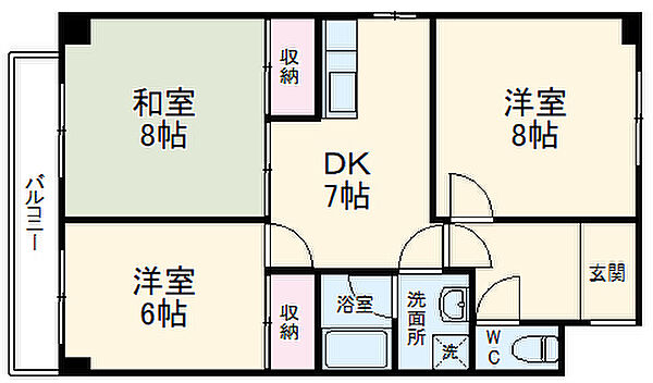 クリエイティブISKの間取り