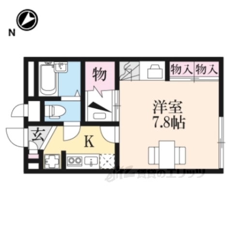 彦根市野良田町のアパートの間取り